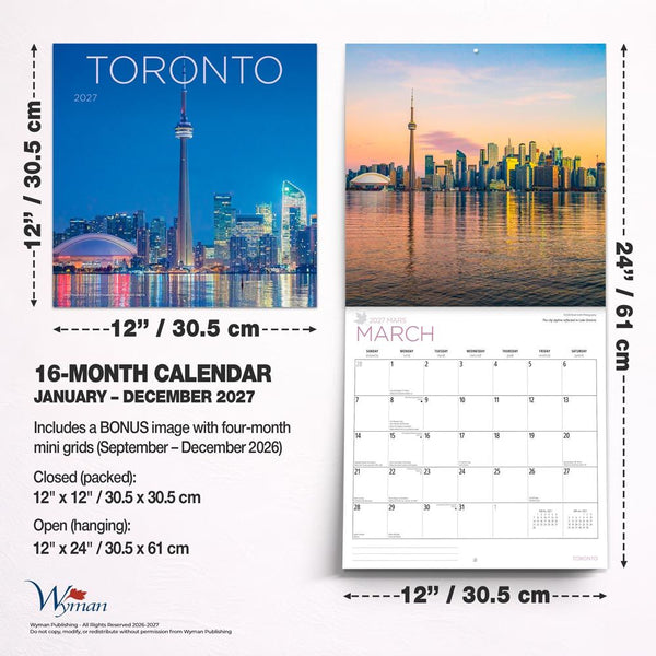 Wyman 2027 Calendar - Toronto