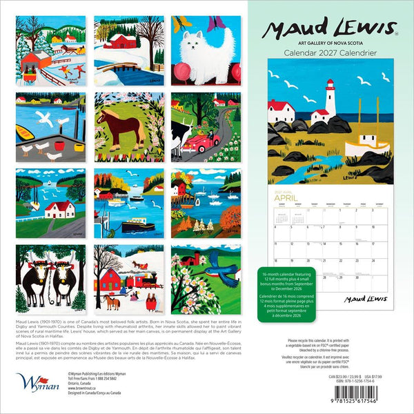 Wyman 2027 Calendar - Maud Lewis, AGNS Official