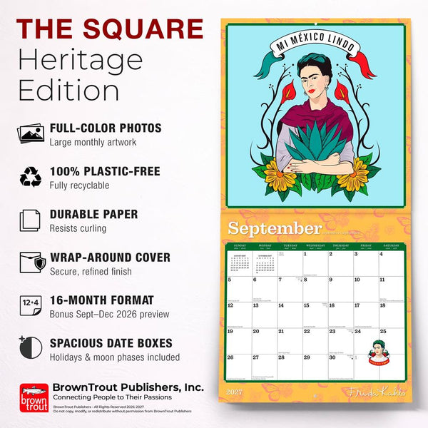 BrownTrout 2027 Calendar - Frida Kahlo