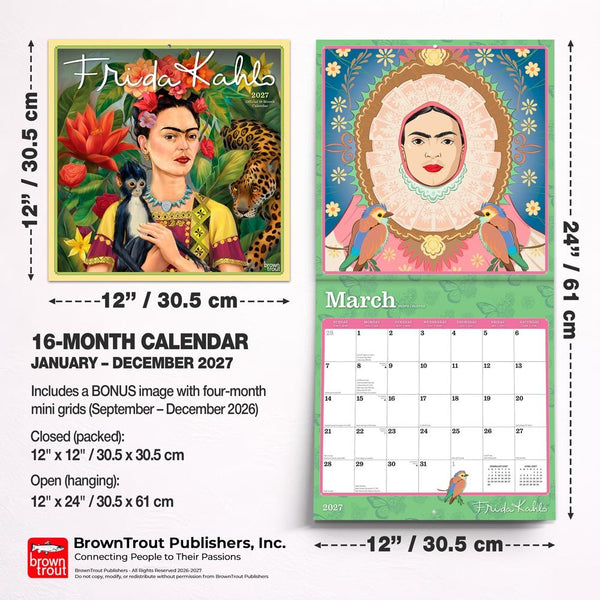 BrownTrout 2027 Calendar - Frida Kahlo
