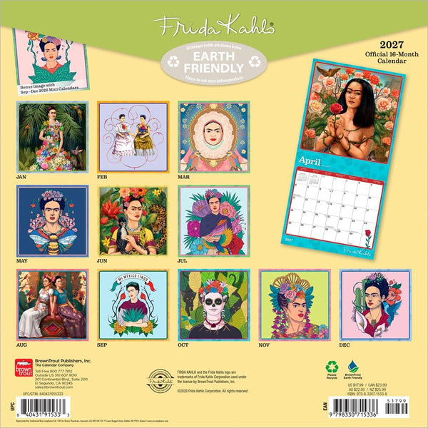 BrownTrout 2027 Calendar - Frida Kahlo