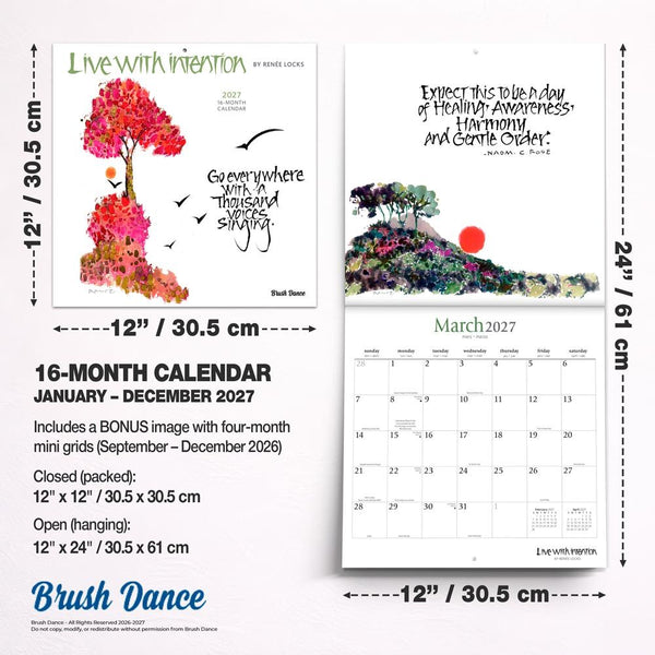 Brush Dance 2027 Calendar - Live with Intention