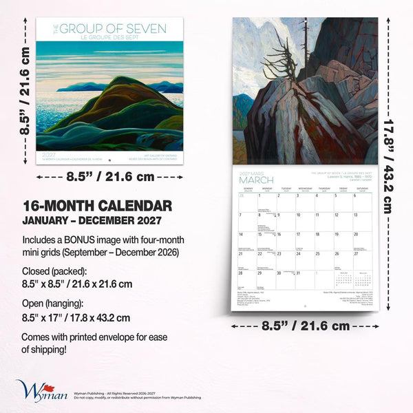 Wyman 2027 Medium-Sized Calendar - The Group of Seven, AGO Official