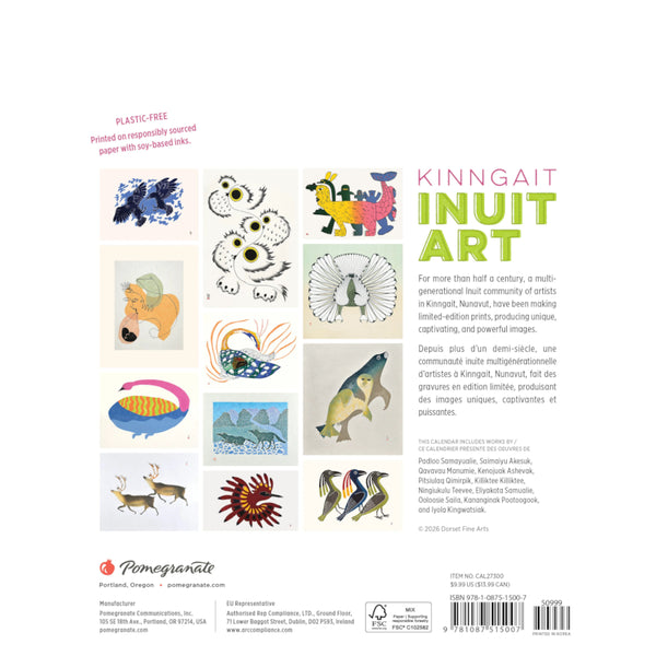 Pomegranate 2027 Mini Wall Calendar - Inuit Art: Kinngait