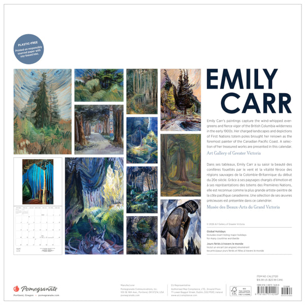 Pomegranate 2027 Wall Calendar - Emily Carr