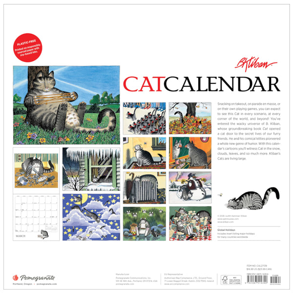 Pomegranate 2027 Wall Calendar - B. Kliban: CatCalendar
