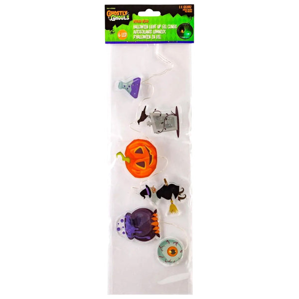 Ghostly Ghouls Halloween LED Light Up Gel Clings