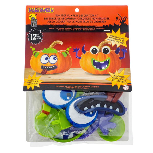 Ghostly Ghouls Pumpkin Decoration Kit - Monster Pumpkin