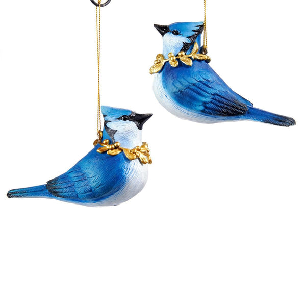 Deco Noel Holiday Ornament - Blue Jay