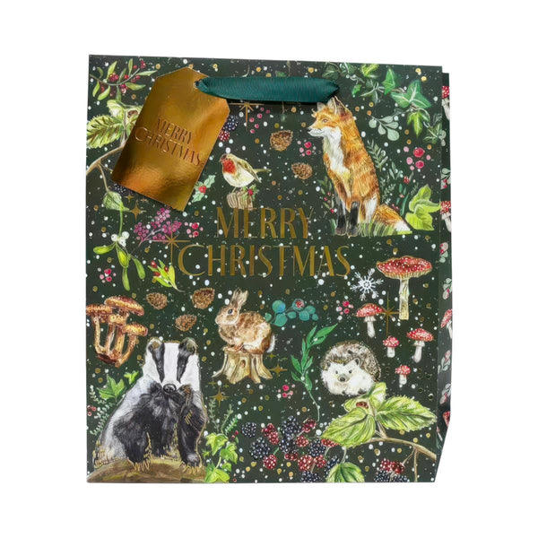 Paper Trendz Gift Bag, Large - Merry Christmas Woodland