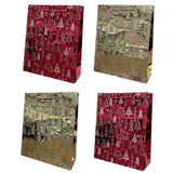 Paper Trendz Gift Bags, Medium - Metallic Trees, Assorted