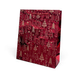 Paper Trendz Gift Bags, Medium - Metallic Trees, Assorted