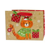 Paper Trendz Gift Bag, Medium - Xmas Cat