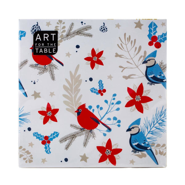 Art for the Table Lunch Napkins 20pk Xmas Birds