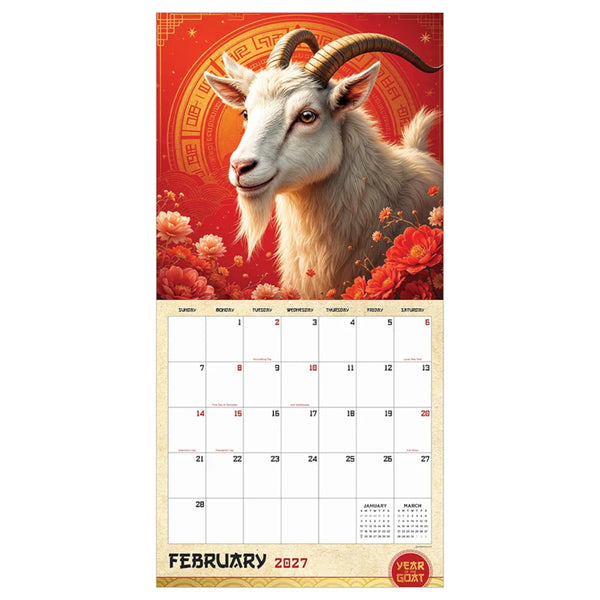 TF Publishing 2027 Wall Calendar - Year of the Goat