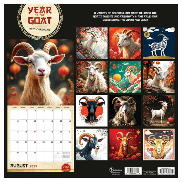 TF Publishing 2027 Wall Calendar - Year of the Goat