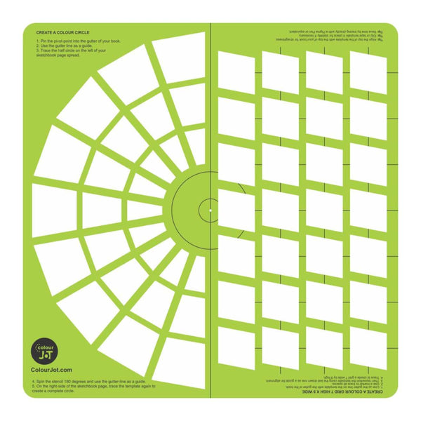 Pacific Arc ColourJot Mixing Template - Squares