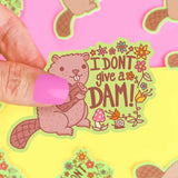 Turtle's Soup Vinyl Sticker - I Don't Give A Dam Beaver
