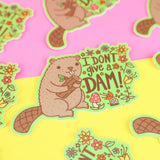 Turtle's Soup Vinyl Sticker - I Don't Give A Dam Beaver