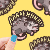 Turtle's Soup Vinyl Sticker - Opossum