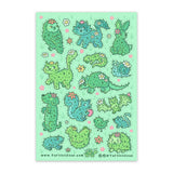 Turtle's Soup Vinyl Sticker Sheet - Cactus Critters