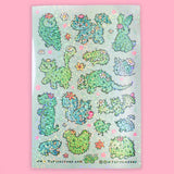 Turtle's Soup Glitter Vinyl Sticker Sheet - Cactus Critters
