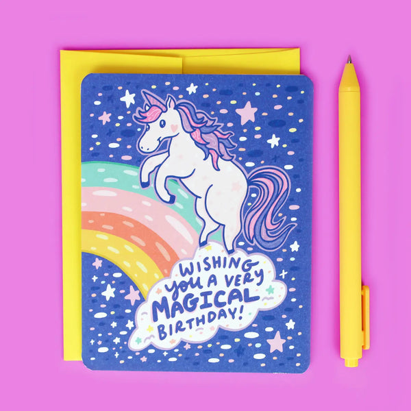 Turtle's Soup Greeting Card - Magical Birthday Unicorn