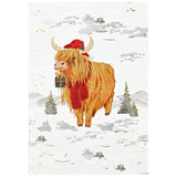 Peter Pauper Press Small Holiday Boxed Cards 20pk: Festive Highland Cow