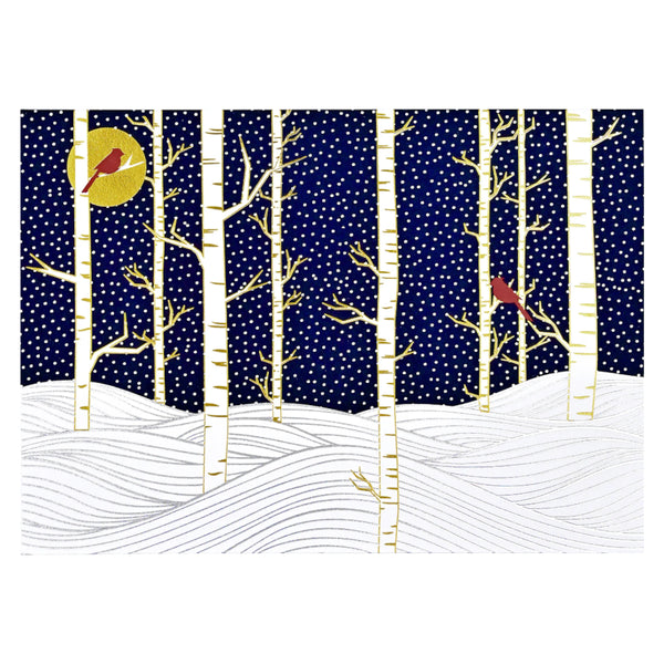 Peter Pauper Press Holiday Boxed Cards 20pk: Birch Trees in Winter