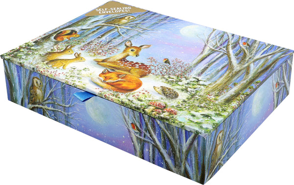 Peter Pauper Press Holiday Boxed Cards 20pk: Peaceful Forest Friends