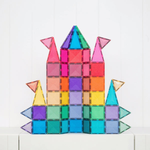 Connetix Magnetic Tile Playset - 48pc Glitter Castle