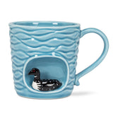 Abbott Stoneware Mug - Wavy Mug with Loon