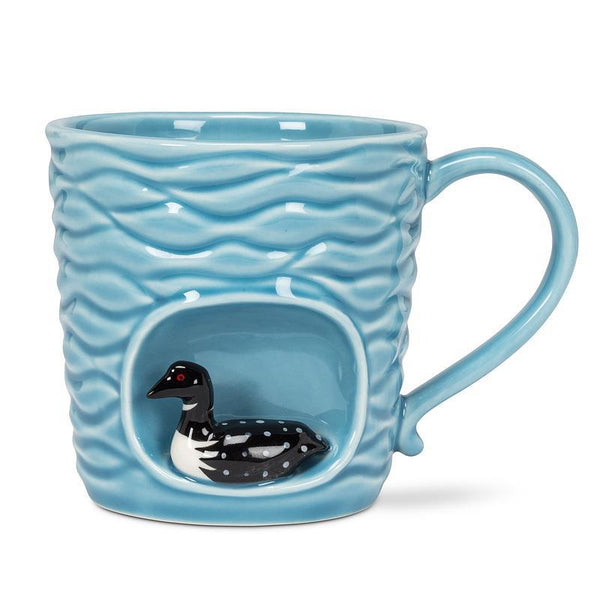 Abbott Stoneware Mug - Wavy Mug with Loon