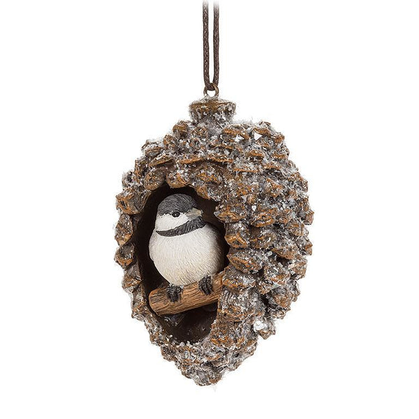 Abbott Ornament - Bird in Pinecone