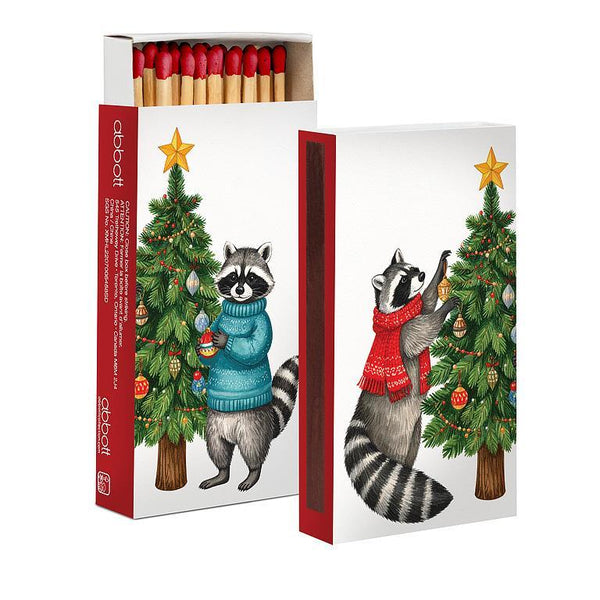 Abbott Matches 45pk - Holiday Raccoons