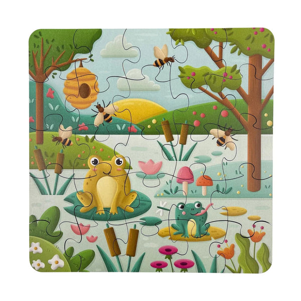 Burbaby 25pc Puzzle - Froggy Pond