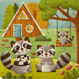 Burbaby 25pc Puzzle - Raccoon Family
