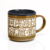 Cognitive Surplus Hand Carved 15oz Ceramic Mug - Maya Script