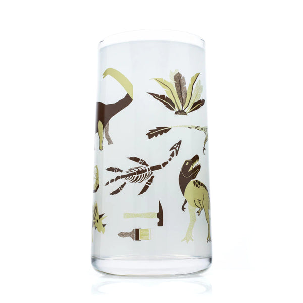Cognitive Surplus Drinking Glass - Retro Paleontology