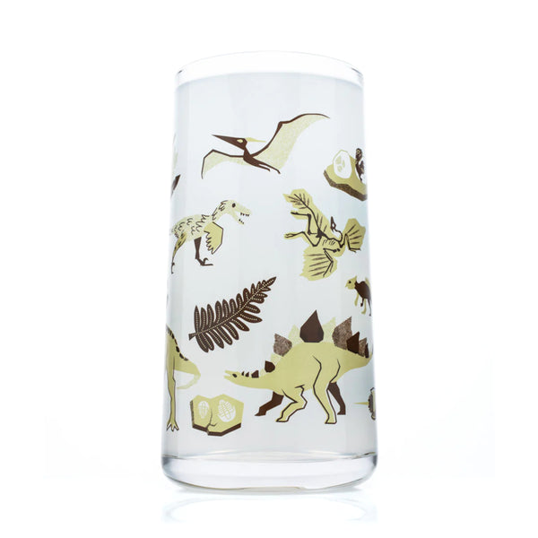 Cognitive Surplus Drinking Glass - Retro Paleontology