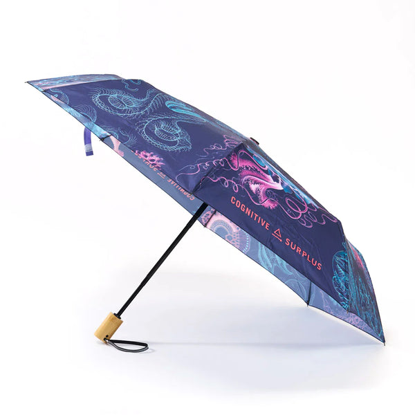 Cognitive Surplus Folding Umbrella - Haeckel Jellyfish