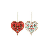 Silver Tree Nordic Heart Ornament Assorted
