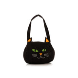 Silver Tree Halloween Candy Basket - Black Cat