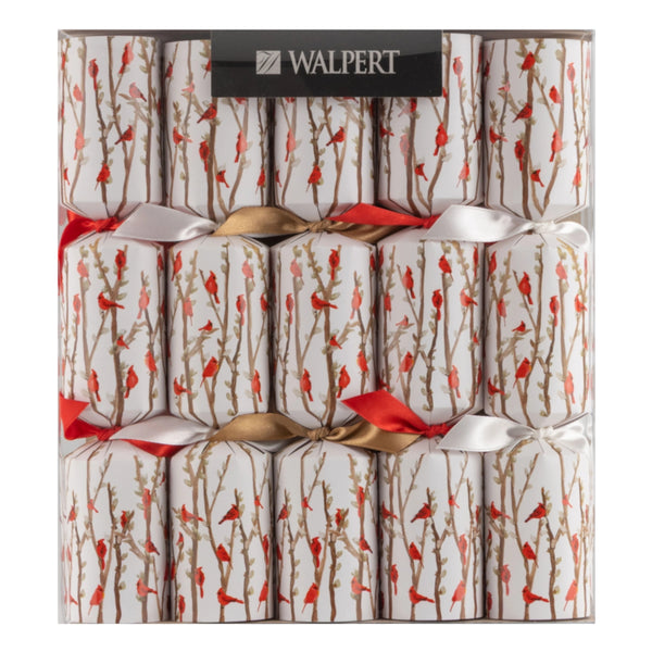 Walpert Holiday Crackers 10pk Winter Birds