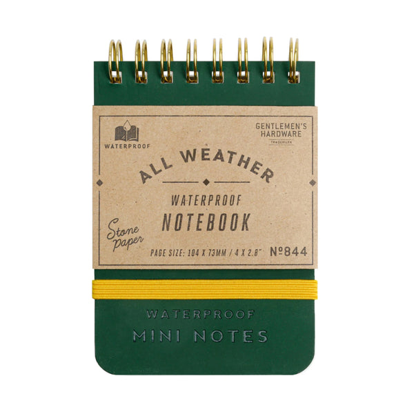 Gentlemen's Hardware Pocket Lined Waterproof Notebook