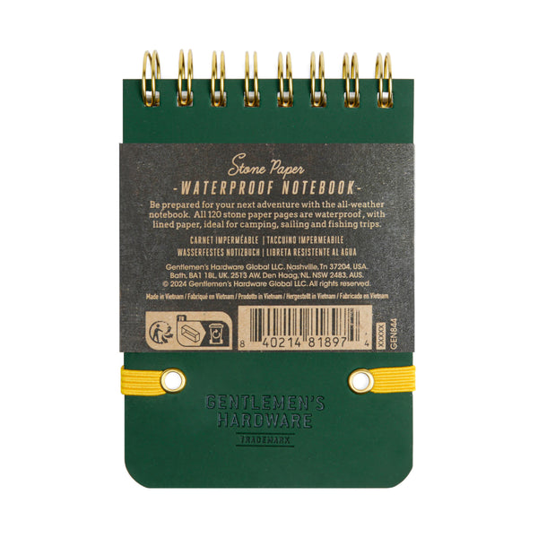 Gentlemen's Hardware Pocket Lined Waterproof Notebook