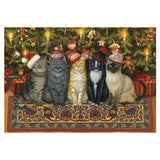 Leanin' Tree Holiday Boxed Cards 10pk Christmas Cats in Hats