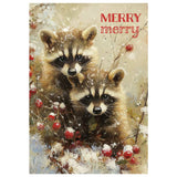 Leanin' Tree Holiday Boxed Cards 10pk Christmas Raccoons