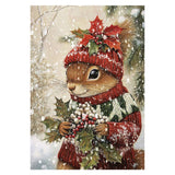 Leanin' Tree Holiday Boxed Cards 10pk Christmas Squirrel