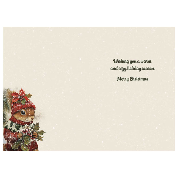 Leanin' Tree Holiday Boxed Cards 10pk Christmas Squirrel